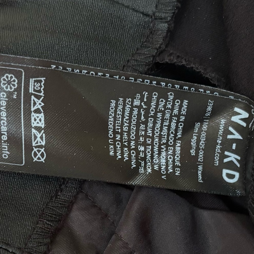 NA-KD| NEW Black Straight Leg Matte Faux Leather Pants w/Pockets NWT SZ EU36/6 - Picture 6 of 6